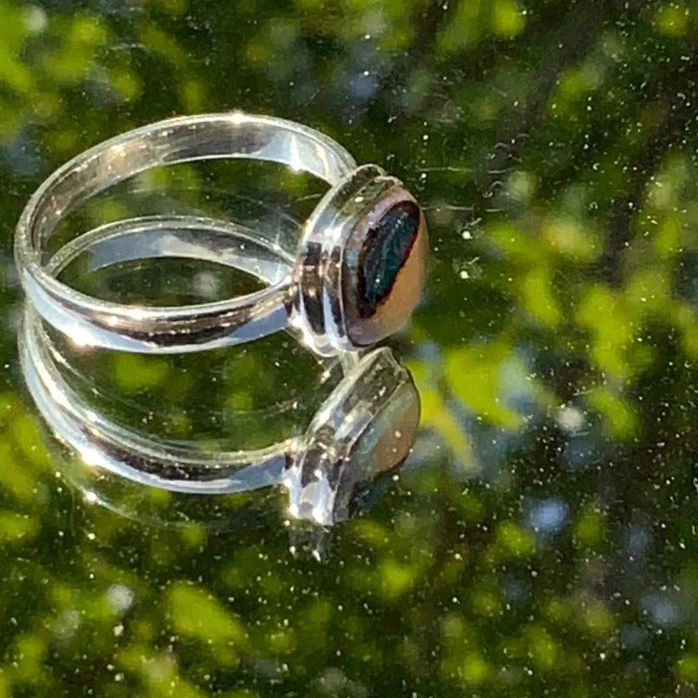 STERLING OPAL 925 STERLING SILVER RING, SIZE 7 - Picture 5 of 14
